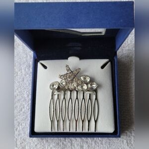 NWT Vintage Swarovski Silver Crystals Star Constellation Hair Comb Hair Pin